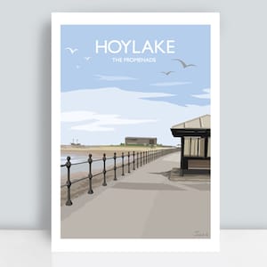 Hoylake, The Promenade, Wirral. Art Print/Poster by Julia Seaton.