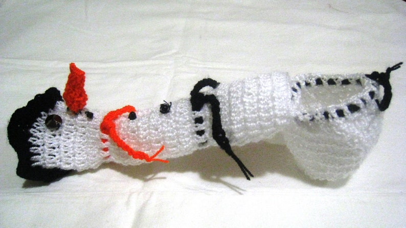 Snowman hand knitted underwear penis warmer cock sock vibrator image 0.