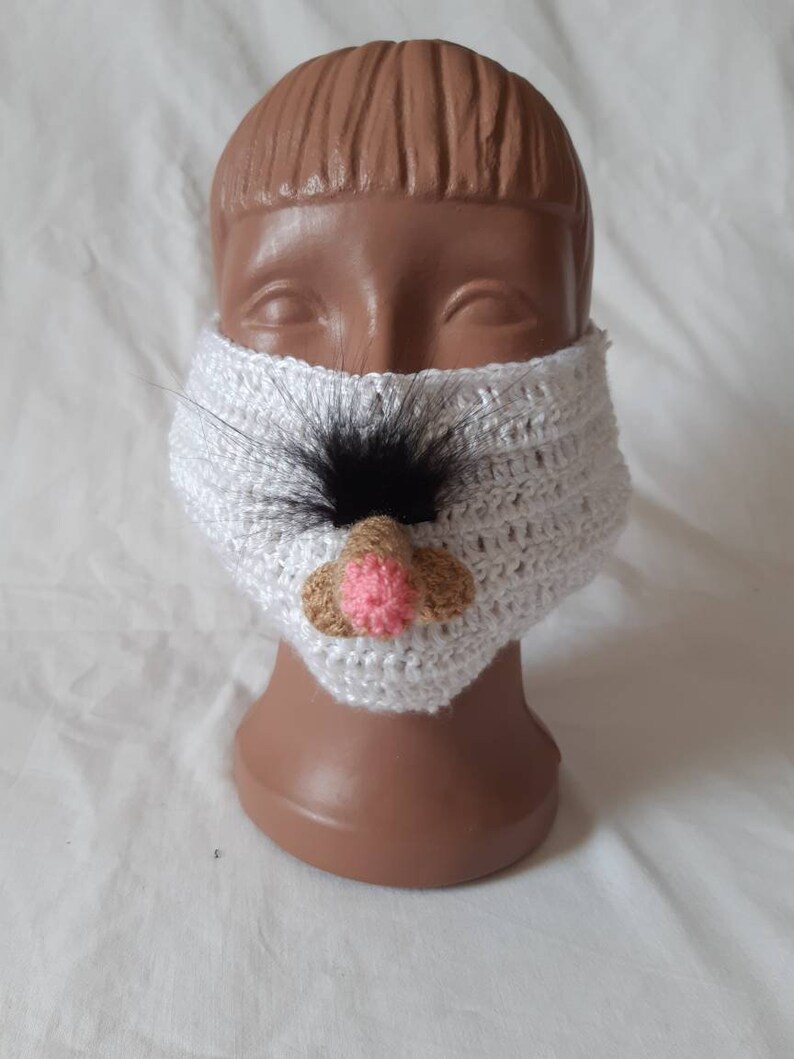 Crochet Penis Vagina mask sexy gift headband bachelor groom image 0