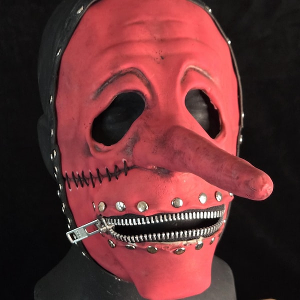 Liar Mask: Handmade latex mask with leather trim