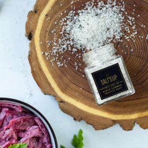 Black Summer Truffle Salt I Gourmet Salts | Coarse Salts | 50 gr / 1.76 oz Glass Jar