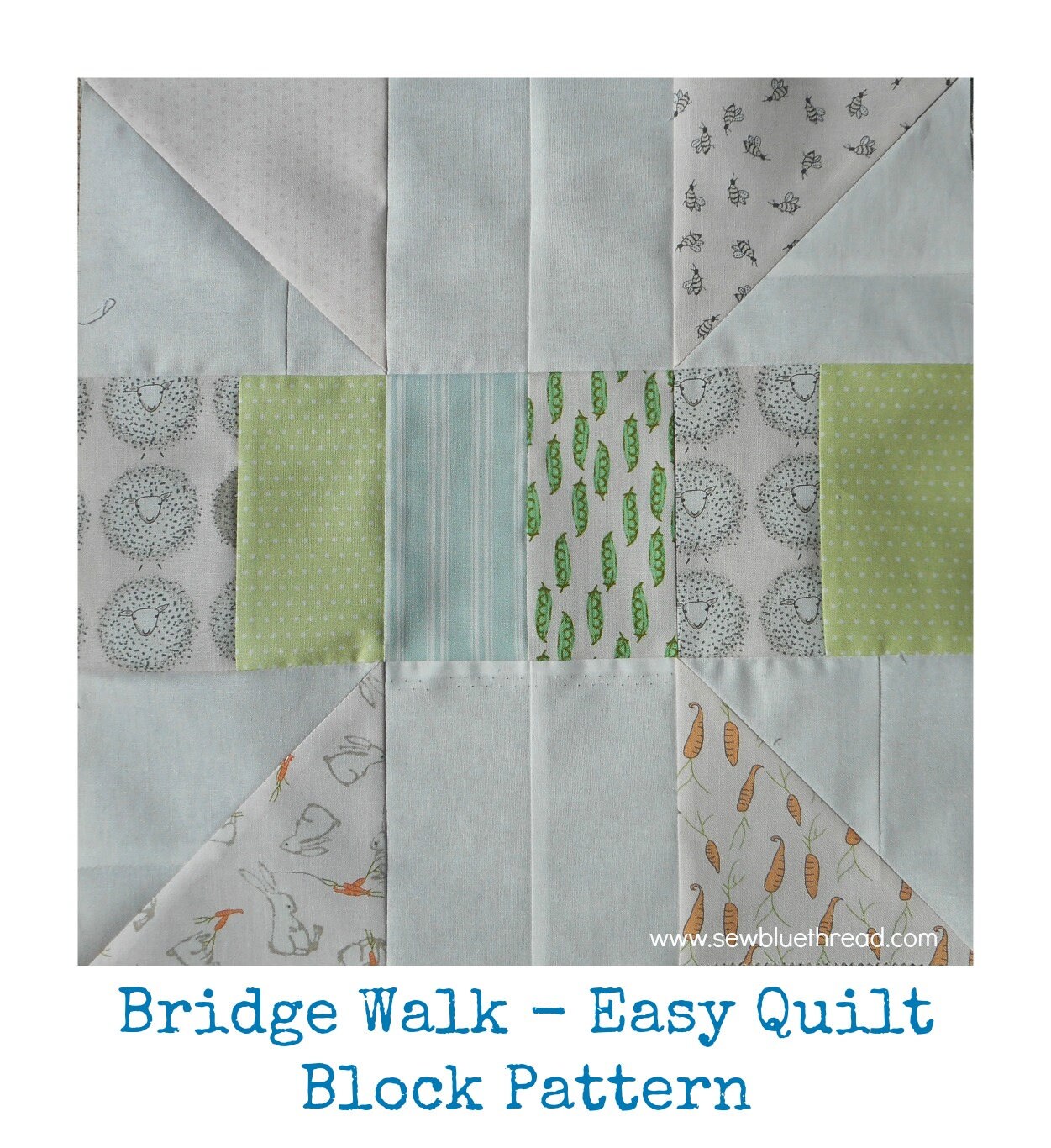 Bridge Walk quilt block pdf pattern Etsy