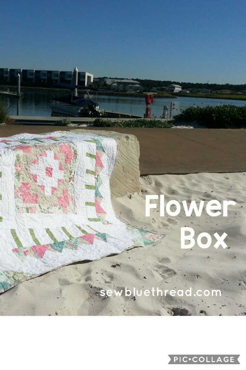 Flower Box quilt pdf pattern top, image 1