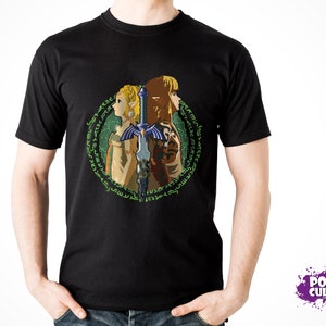 Zelda - Totk Master Sword Through Time Video Game Inspired Custom T-shirt