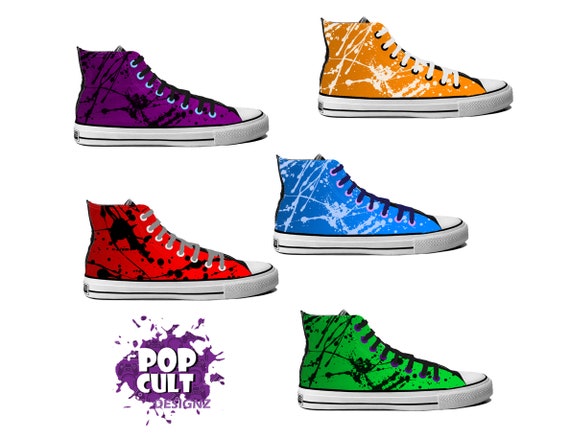 paint splatter converse shoes