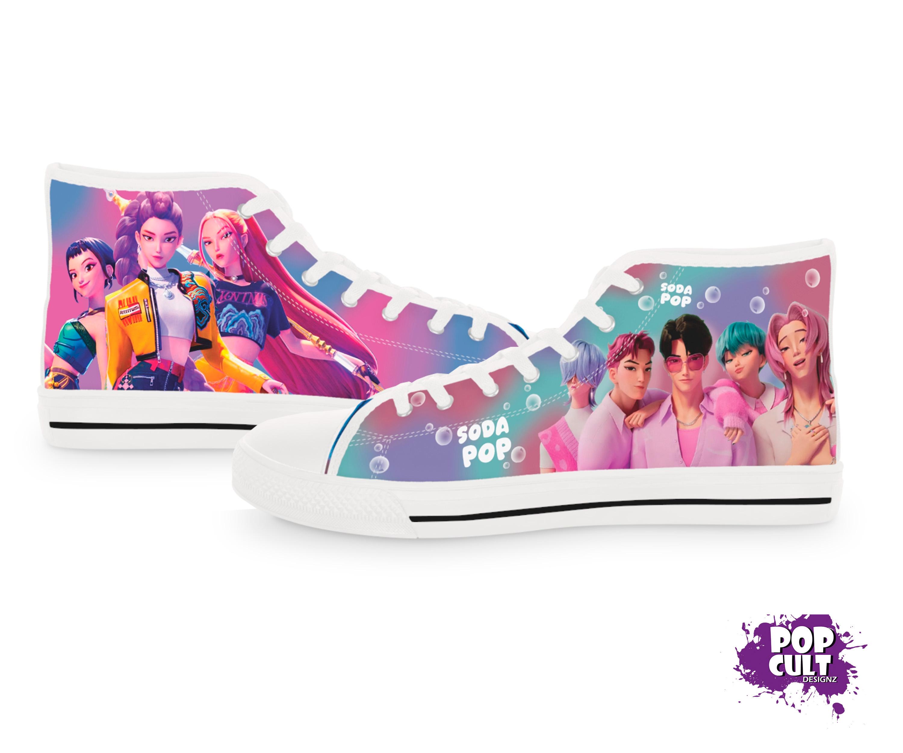 KPOP Demon Hunters Anime Cartoon Inspired High Top Converse