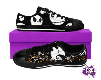 Converse de caña baja inspiradas en la caricatura de la pesadilla de Jack