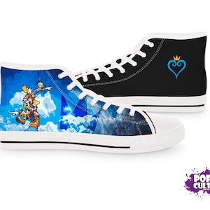 Kingdom Hearts Trio Video Game Inspired High Top Converse