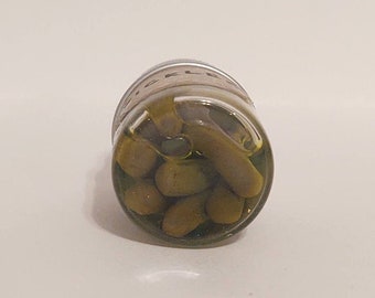 Realistic Miniature Pickle Jar Keychain - For dollhouses, novelty gift, quirky accessory