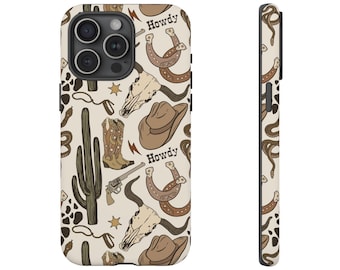 Wild West phone Case, Cowboy Western Rugged Protective Cover for IPhone