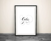 Gather / Thanksgiving Print / Hand Lettered / Print