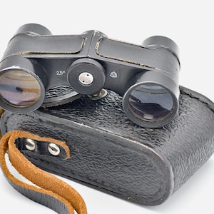 Vintage Binoculars, opera glasses with Leather case