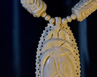 Radiant Vintage Bone Necklace