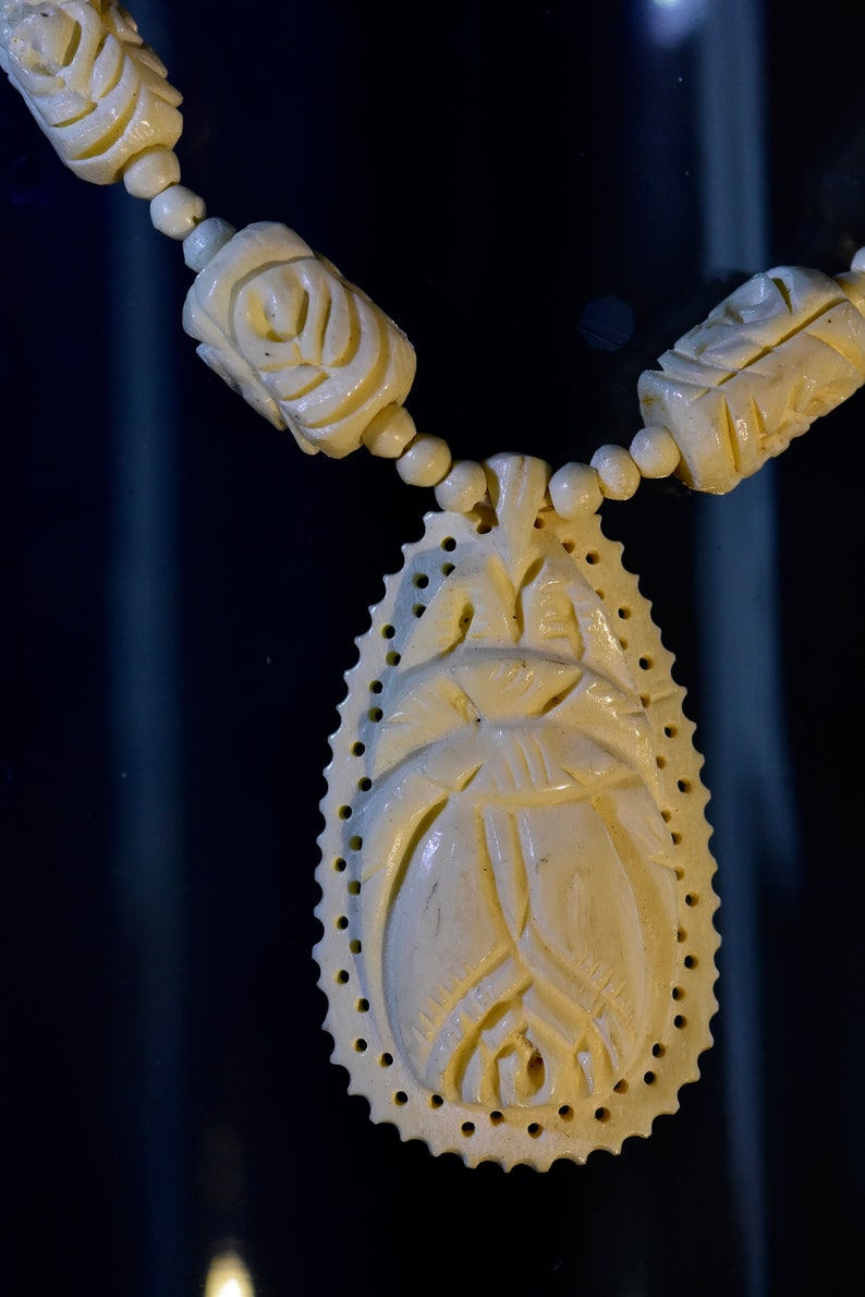 Radiant Vintage Bone Necklace