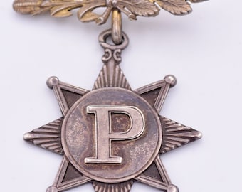 Solid Silver Star with P,  Birm 1904 H S & SON