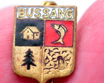 Scarce BUSSANG Coat of arms badge Enamel
