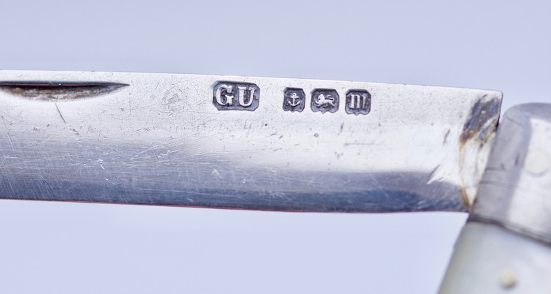 Stunning lge Silver /& MOP Fruit knife Birm 1911 George Unite