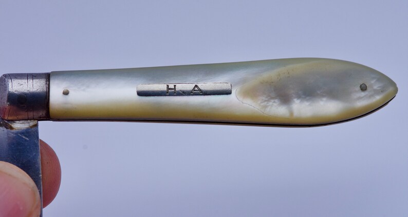 Stunning lge Silver /& MOP Fruit knife Birm 1911 George Unite