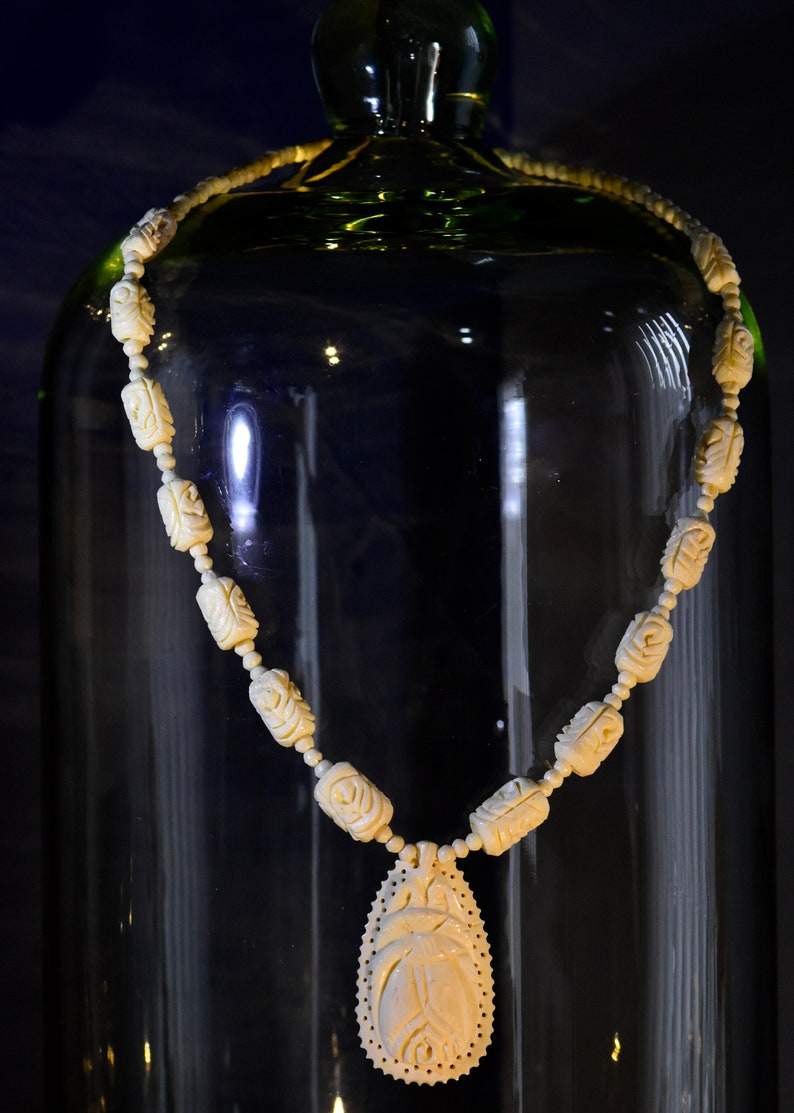Radiant Vintage Bone Necklace