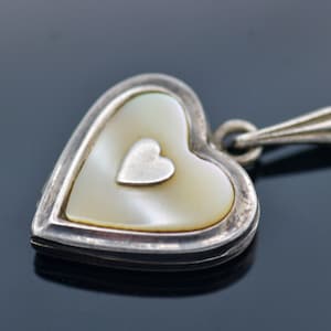 Lovely Heart shape sterling silver & Pearl  Locket