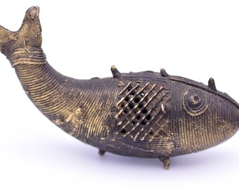Scarce Dhokra Indian  Bronze Fish,