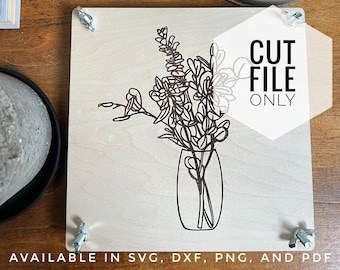 Flower Press 8x8 Glowforge File/ SVG/ PDF/ PNG/ Nature Study File/ Homeschool File/ Dried Flower Press Cut File