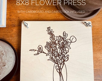 Flower Press 8x8/ DIY Flower Press/ Nature Study/ Homeschool Nature/ Dried Flower Press / Flower Enthusiast/ Nature Lover/ 8 inch by 8 inch