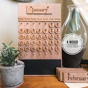 Wood School Calendar/ Homeschool Wood Calendar/ Perpetual Calendar/ Montessori Calendar/ Classroom Calendar/ Wooden Calendar/ Waldorf/