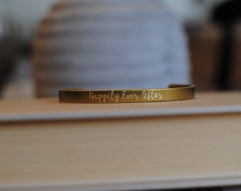 Happily Ever After Bracelet/ Engraved Bracelet/ Personalized Bracelet/ Customizable Bracelet/ Anniversary Gift