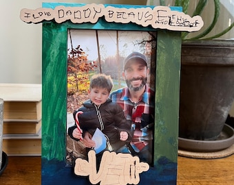 Kids Handwriting DIY Picture Frame - Parents Gift/ Gift for Dad/ Gift for Mom/ Gift for Granparents/ Kid Craft/ Christmas Gift