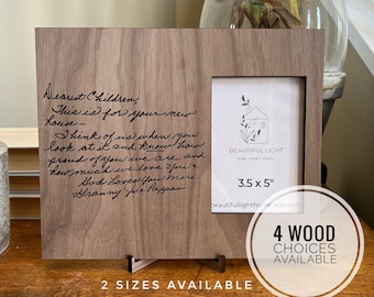 Custom Handwriting Sign/Handwriting Keepsake/Handwriting Picture Frame/Anniversary Gift/Parent Wedding Gift/ Christmas Gift/Handwriting Gift