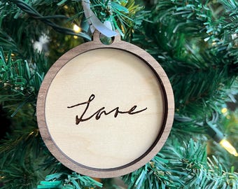 Handwriting Christmas Ornament/ Personalized Ornament/ Loss Ornament/ Children’s Gift Ornament/ Loved One’s Ornament/ Mom and Dad Gift