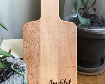 Thankful Cutting Board/ Hostess Gift/ Host Gift/ Thanksgiving Gift/ Thanksgiving Cutting Board/ Charcuterie Board