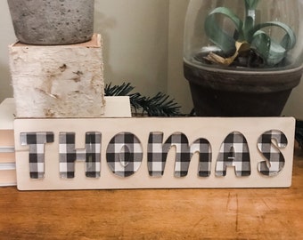 Wood Name Puzzle with Curriculum
