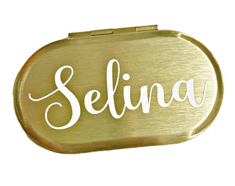 Bridesmaid gift,bridesmaid mirror, wedding, personalized pocket mirror, name pocket mirror, pocket mirror, handheld compact mirror, birthday