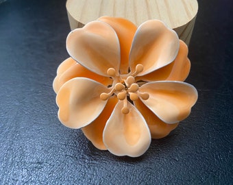 Enamel Flower Brooch