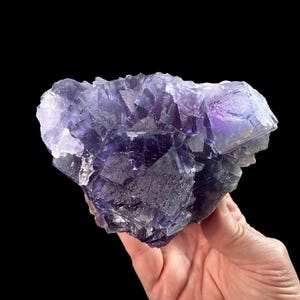 Beautiful Blue and Purple Fluorite Cube Cluster