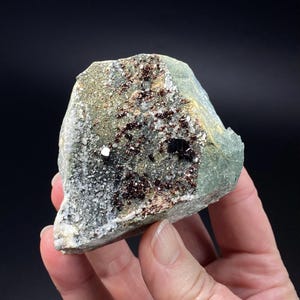 Red Brown Vesuvianite (Idocrase) Crystals on Matrix