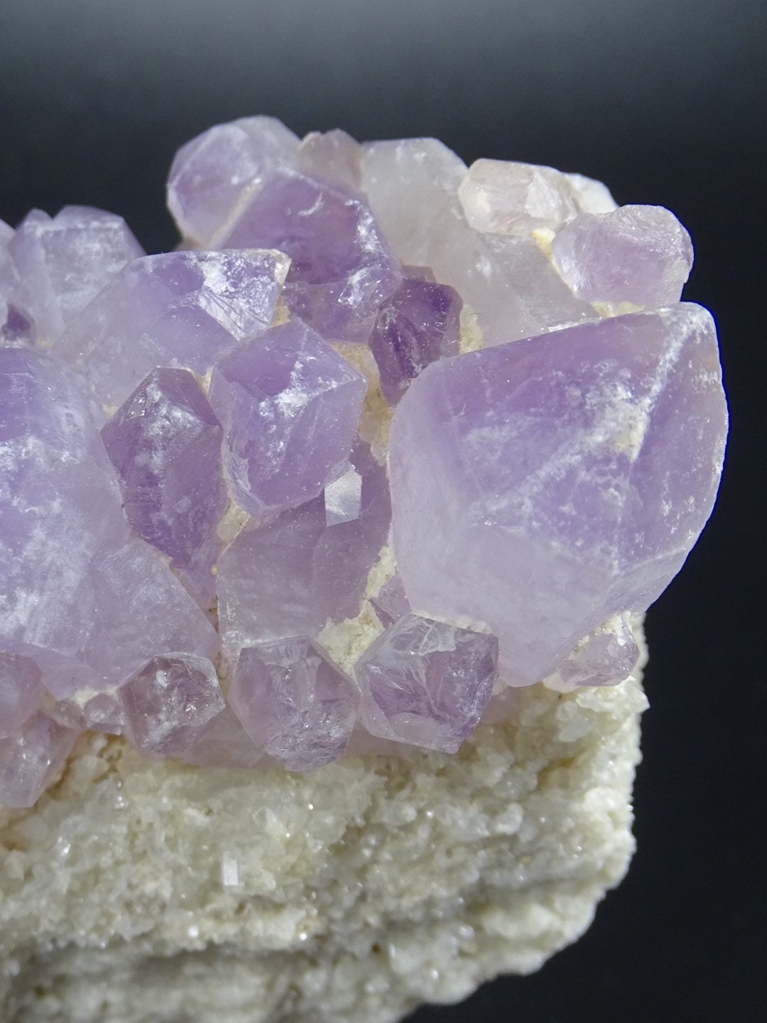 8 Oz Light Purple Amethyst Quartz Crystals on Crystalline Matrix