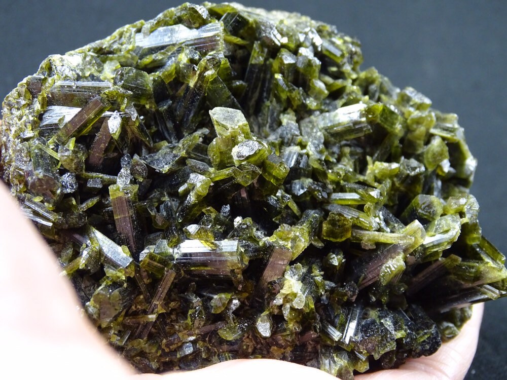 Beautiful Green Epidote Crystals on Matrix