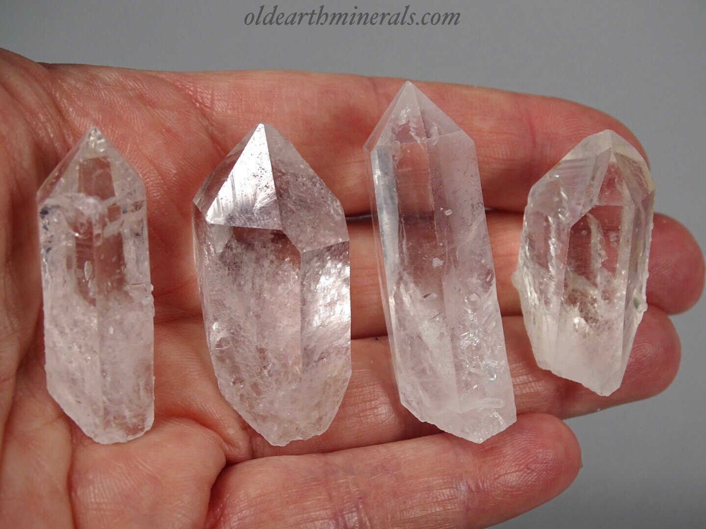 4 Clear Quartz Crystals