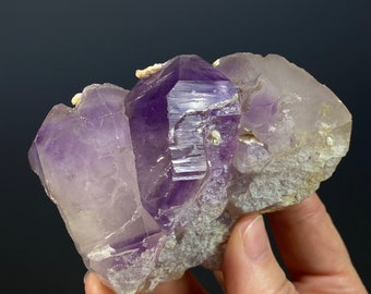 Purple Amethyst Quartz Crystal Cluster