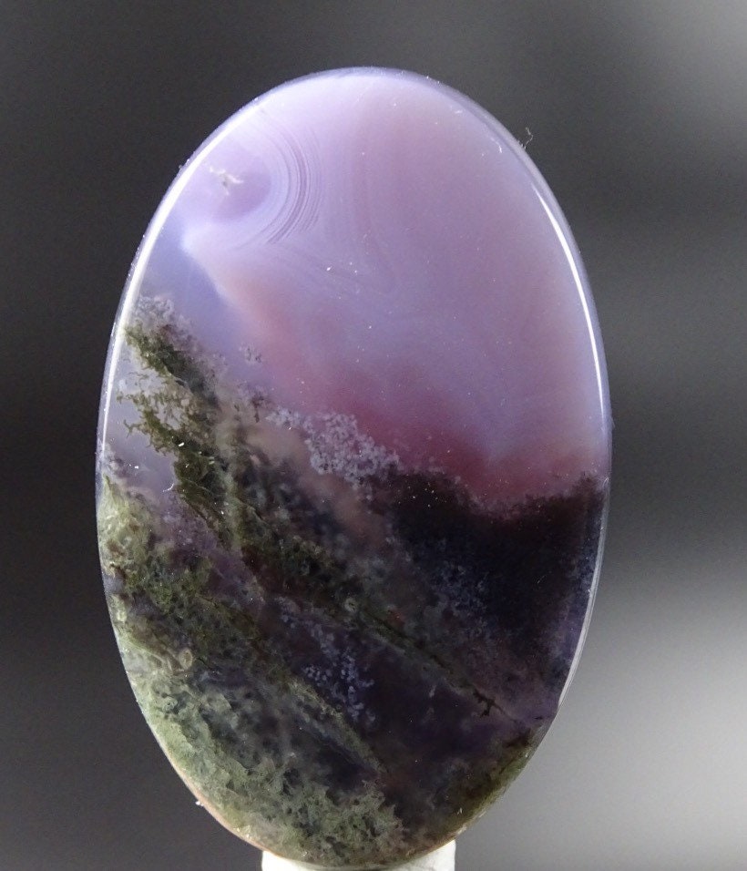Purple Moss Agate Cabochon