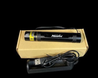 Alonefire SV003 10W Handheld 365 nm Long Wave UV Flashlight with Premium Battery & Battery Charger