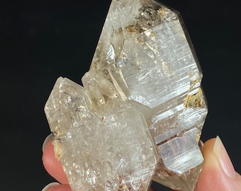 Double Terminated Twin Fenster Skeletal &quot;Diamond&quot; Quartz Crystal Cluster