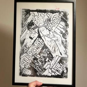 Impression faite main GTO Technique de linogravure Onizuka Silence de Mort