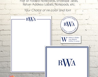 Simple Monogram Stationery