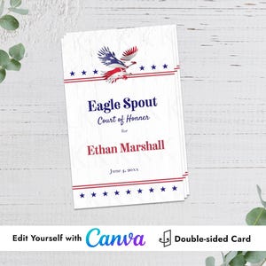 Flag Eagle Event Program Canva Template