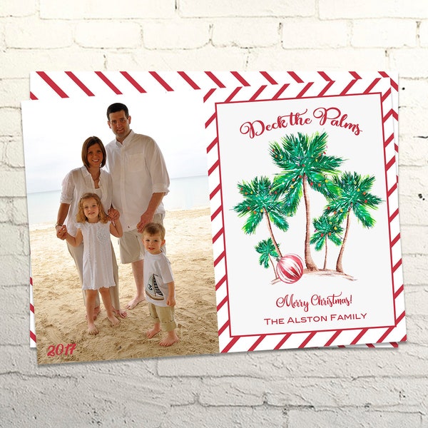 Deck the Palms Holiday Photo Card