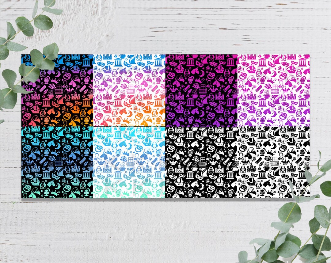 Shakespeare Background Pattern Shakespeare Icons Seamless Pattern Digital Paper 12x12 Background - Etsy